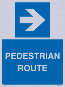 PEDESTRIAN ROUTE - right arrow